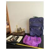 American Tourister two wheel luggage, diaper bag