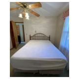 Queen size bed frame, headboard, box springs and