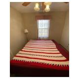 80 x 78 handmade quilt with stains