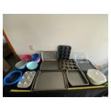 Anchor Hocking , Pyrex dishes, plastic bowls,