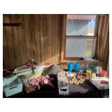 Candles, Christmas tree stand, cups and napkin