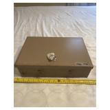 Locking safe steel box with key