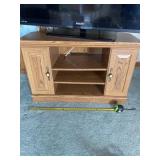 Wood tv stand only 35.5 wide x 19.5 deep x 23
