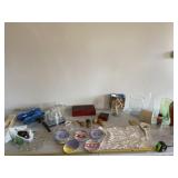 Vases, Easter decor, corn on the cob dishes and a