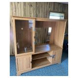 Tv cabinet with some blemishes on the front