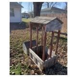 Bird house and part of wishing well
