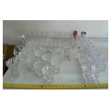 Dessert dishes, wine glasses, vases and candy