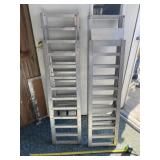 Two fold out aluminum loading ramps