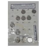 10 Kennedy half dollar 2004p 2006p 2008p 2009d