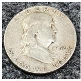 1952 Franklin Silver Half Dollar