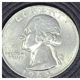 1964-D Washington Silver Quarter