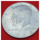1964-D Kennedy 90% Silver Half Dollar