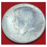 1964-D Kennedy 90% Silver Half Dollar