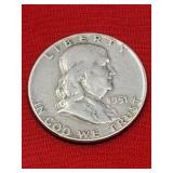1951 Franklin 90% Silver Half Dollar