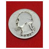 1942 Washington 90% Silver Quarter