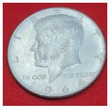 1964 Kennedy 90% Silver Half Dollar