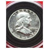 1958 Franklin Silver Half Dollar