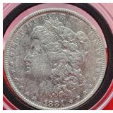 1881 Morgan Silver Dollar