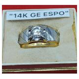 Vintage 14k GE ESPO Mens Ring Size 13
