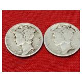 1920 & 1935 Mercury Dimes