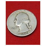 1942 Washington 90% Silver Quarter