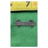 Army Grenade Qualification Bar Silver Oxide