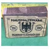German "Haushaltsware" matchbox. Full of