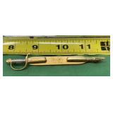 Sword Anson Tie Bar Clasp Gold Tone Silver Pat