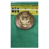 WWII Brass Eagle US Army Pin Military Emblem Hat