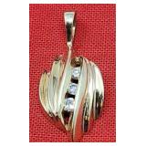 Tested 14k Gold Diamond Pendant 3.41g