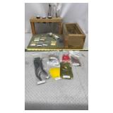 Portable fly-tying station/table with Material