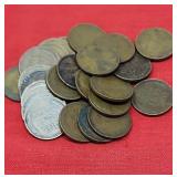 25 Pre 1940 Wheat Pennies