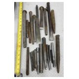 assorted vintage punches and chisels