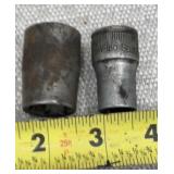 Snap On Sockets- 11/16 & 1/2 inch