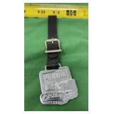 Caterpillar track-type tractor watch fob with a