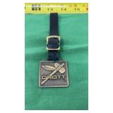 Drott Manufacturing Company tomahawk logo watch