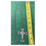 Firefly Jewelry large fancy cross necklace with