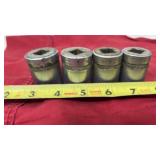 4 WARDSMaster Quality 1/2" Dr 12-Pt Socket Set