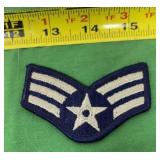 US Air Force Senior Airman Chevron Blue Silver 3