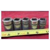 5 WARDSMaster Quality 1/2" Dr 12-Pt Socket Set