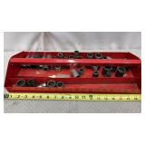Toolbox tray with Sockets various sizes