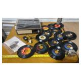Victrola record player and 45ï¿½s vinyls, my, Judas