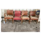 4 office chairs one w broken arm