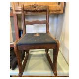 Older small childï¿½s rocking chair measures floor