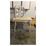 Vintage table w floor fan
