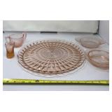 Vintage Jeanette  ï¿½Windsor Pinkï¿½ depression glass
