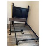 Twin size bed frame w adjustable table