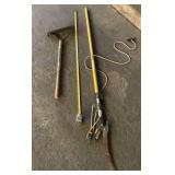 Yard works weed cutter and Ames 10 foot tree