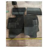 Set of front and back rubber floor mats