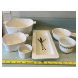 Pyrex cup, Corning Ware dishes, grab it soup bowl